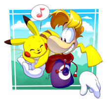 Rayman and Pikachu