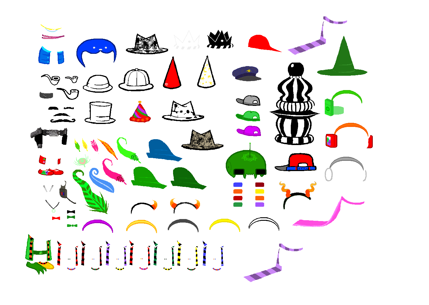 Homestuck Accessories Sprite Sheet Part 2