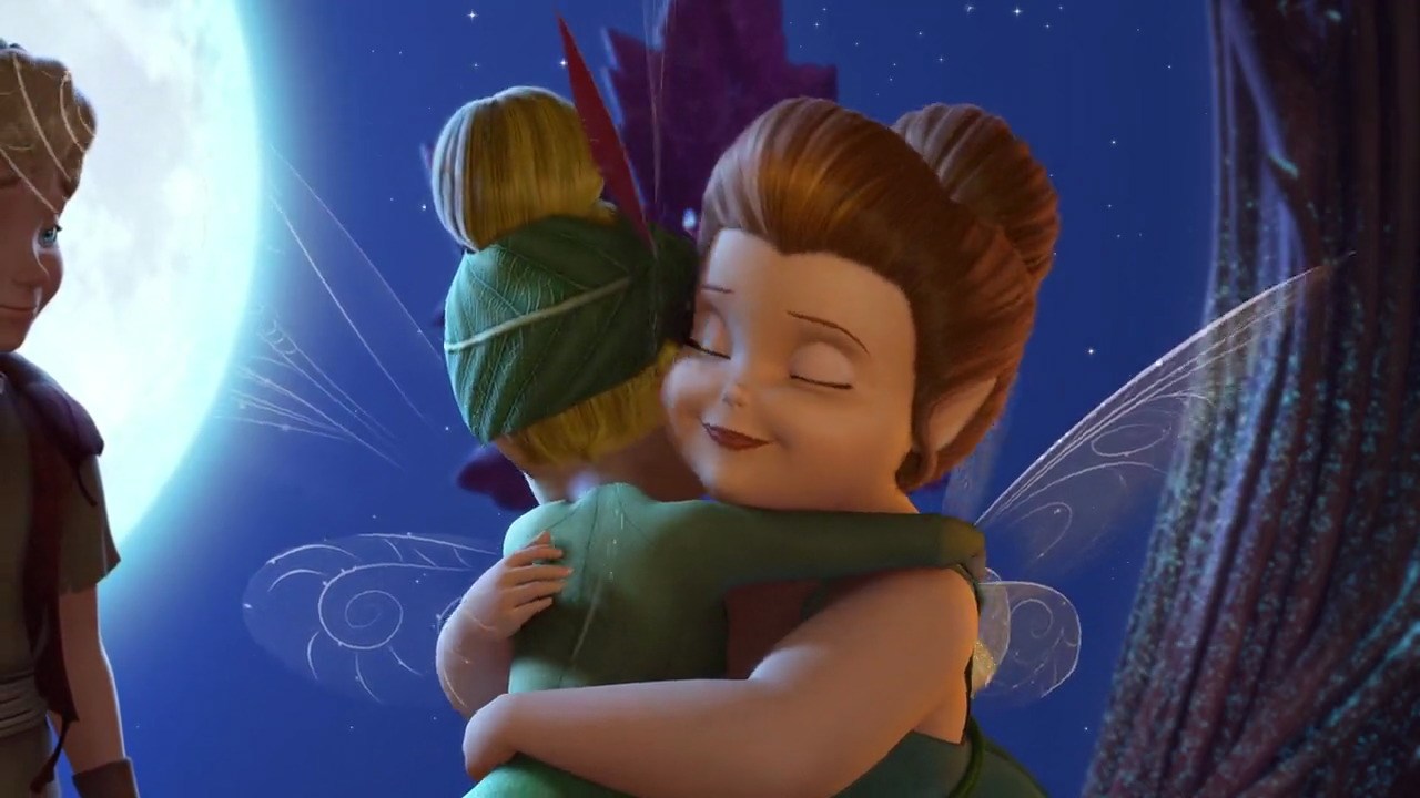 tinkerbell and friends hug her