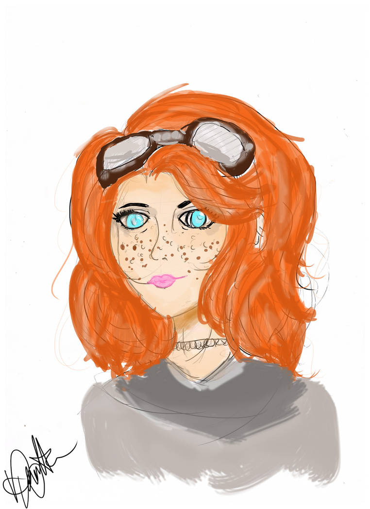 Orange hair girl by TouketsuTsuki on DeviantArt