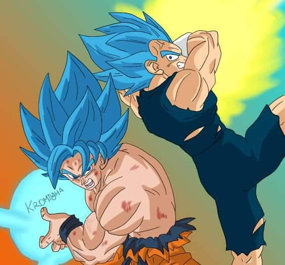 What if goku and vegeta rematch on the kamehameha vs galick gun on