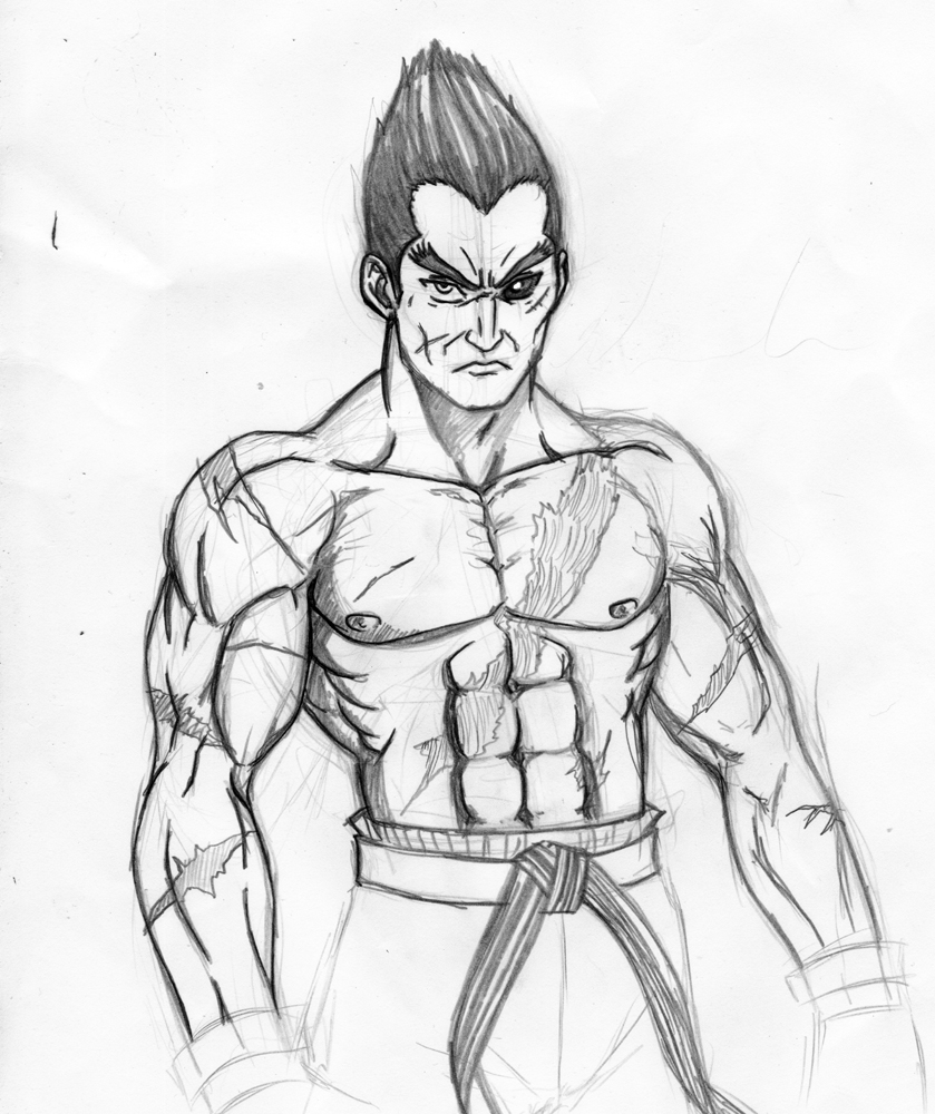 Kazuya Mishima sketch by StudioMontyArts on Newgrounds