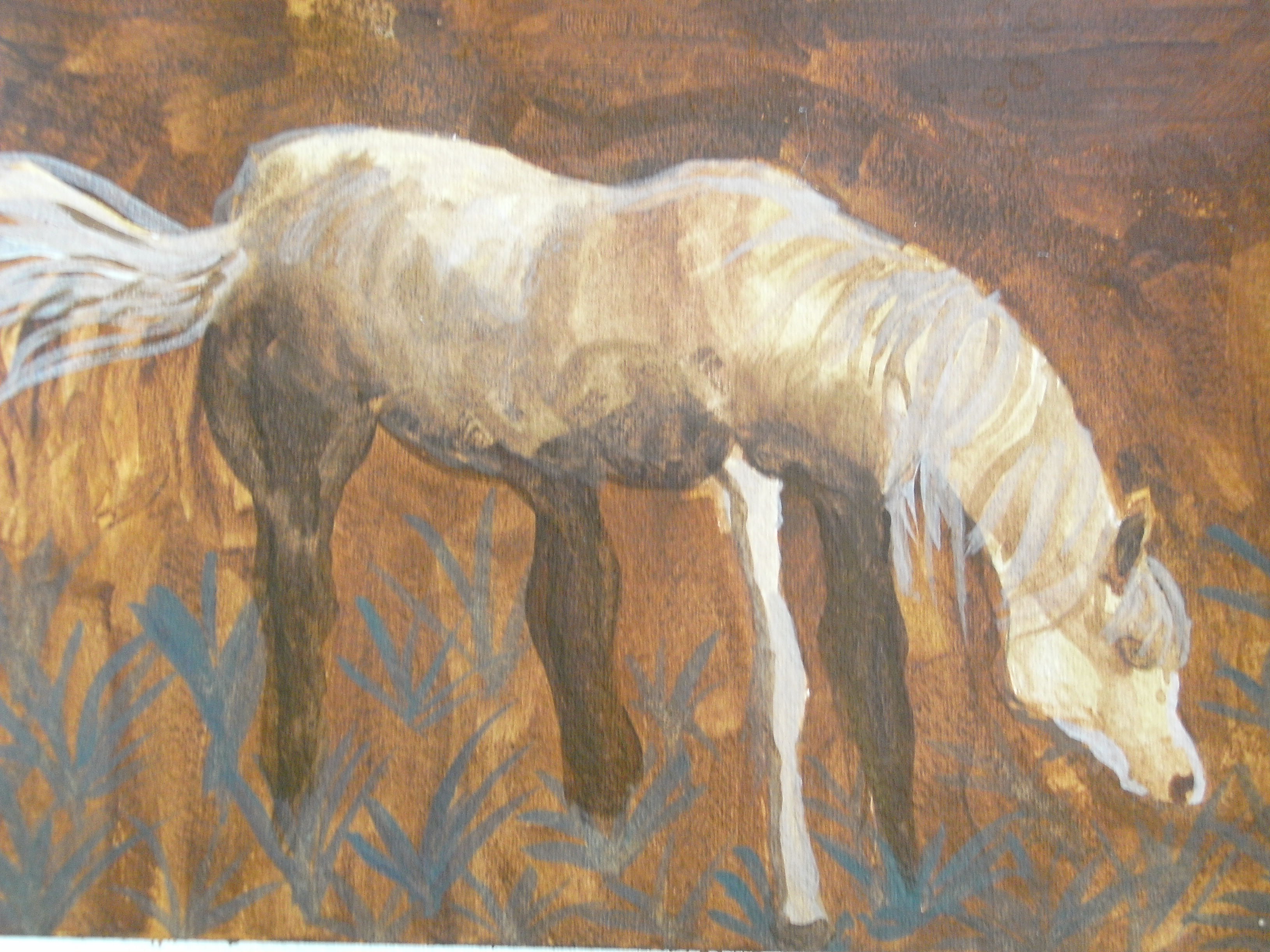 My very first painting of a horse