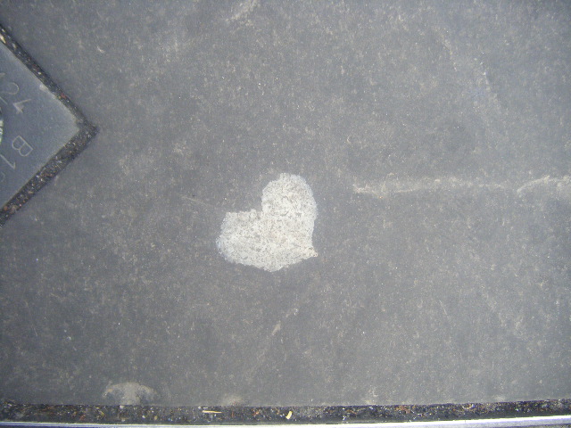 Chewing gum heart