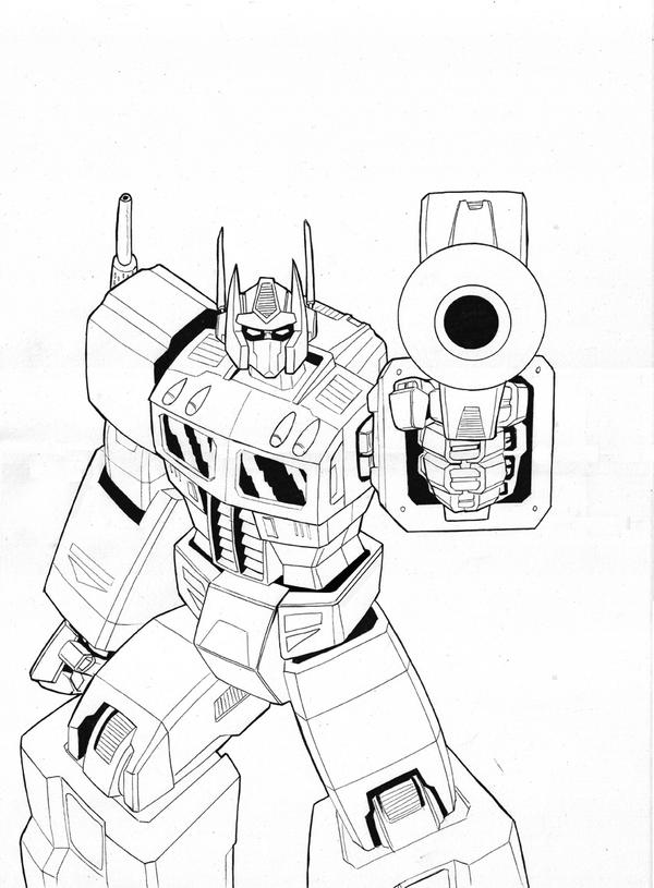 G1 Optimus Prime Print Line Art