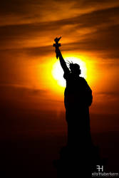 Statue of Liberty at Sunset