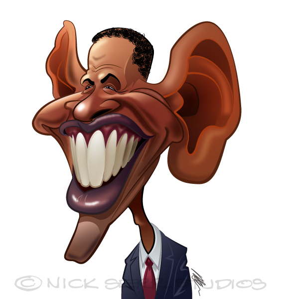 Caricature-President Obama