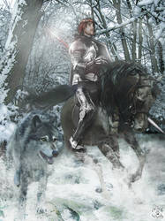 Robb Stark and Grey Wind