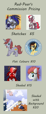 Commission Pricing Sheet