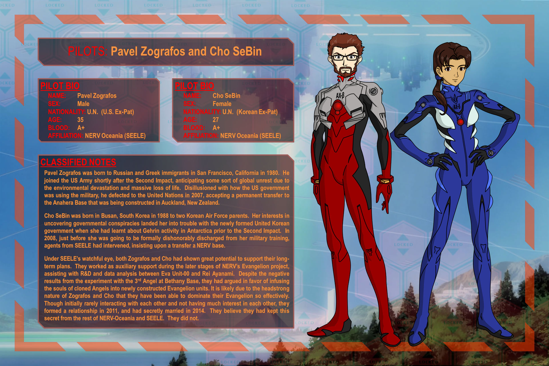 Evangelion Pilots Pavel Zografos and Cho SeBin by pdmahler on DeviantArt