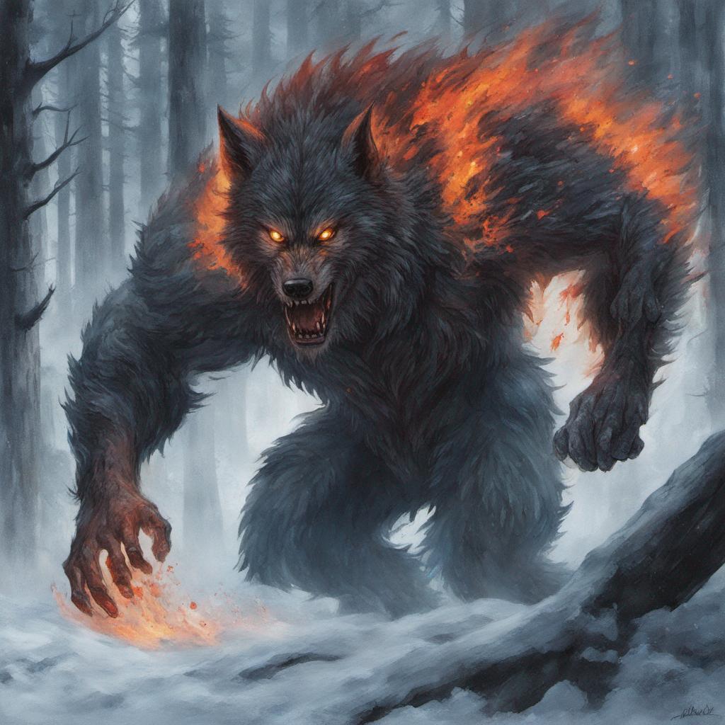 Fire werewolf by EternalSoul250 on DeviantArt