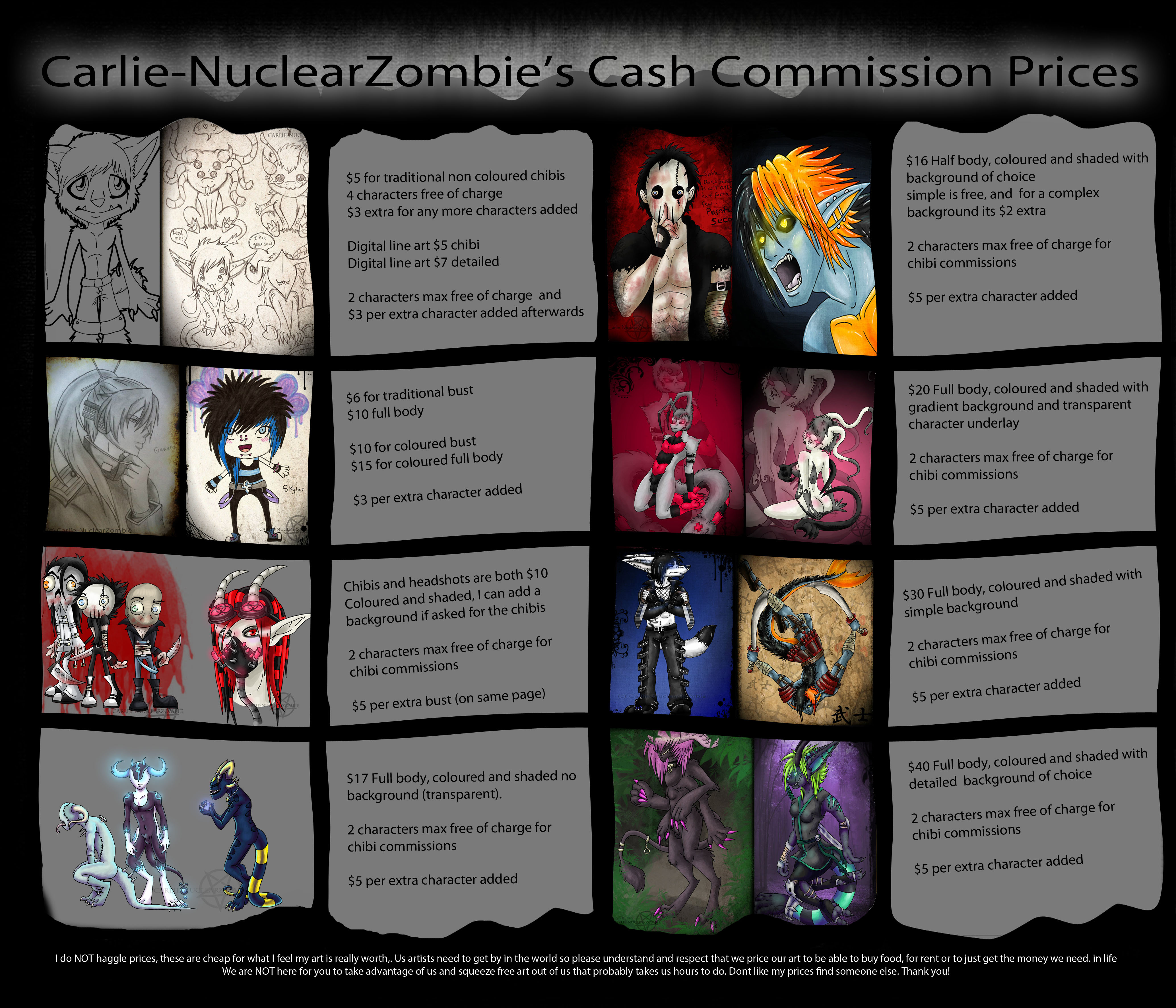 Commission info CASH- OPEN