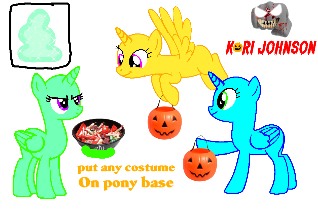 mlp base trick or treat (wing and horns add) by korijohnson on DeviantArt