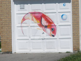 Fish painting on Garage door