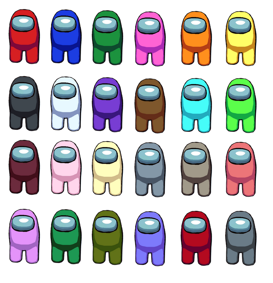Color Characters Among us Colors by SUSSYSHARMA on DeviantArt