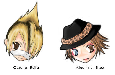 Reita and Shou Chibi Heads.