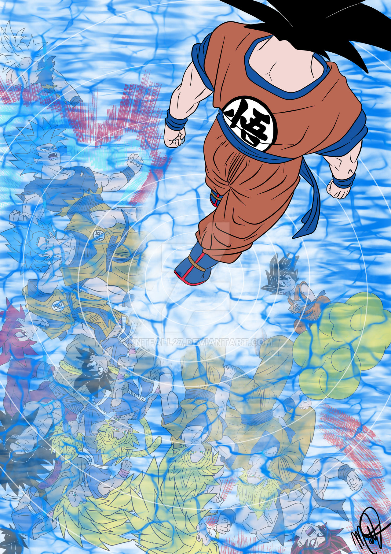 Goku Iconic Fall Gokus Journey A Legacy Reflected Through Time by Kntfall27 on DeviantArt