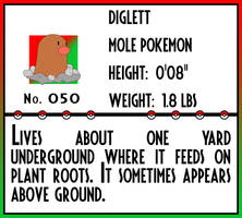 Pokedex Entry 050 - Diglett