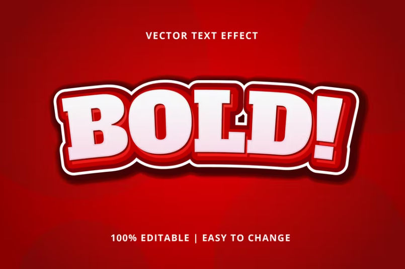 Bold Red Text Effect Editable by ClaraChavez on DeviantArt