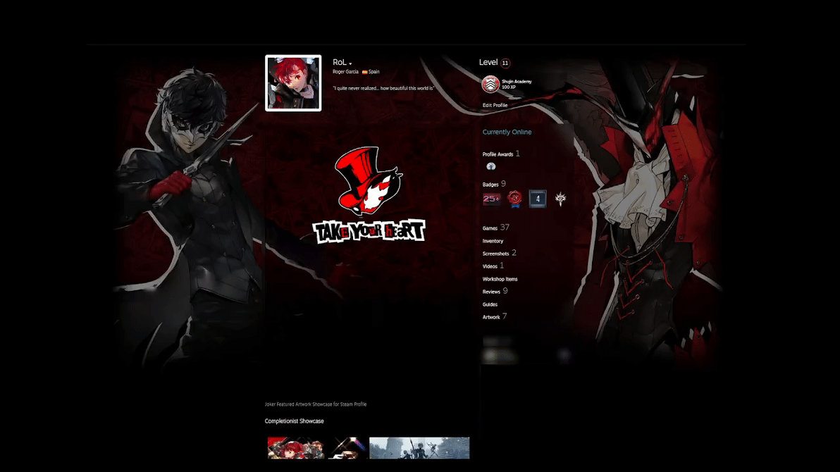 Joker animated Steam Profile - Persona 5 by Roherio on DeviantArt