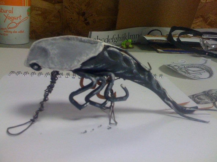 biomech bug sculpture by Cloudy0Wolf on DeviantArt