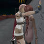 Serah and Lightning Kiss