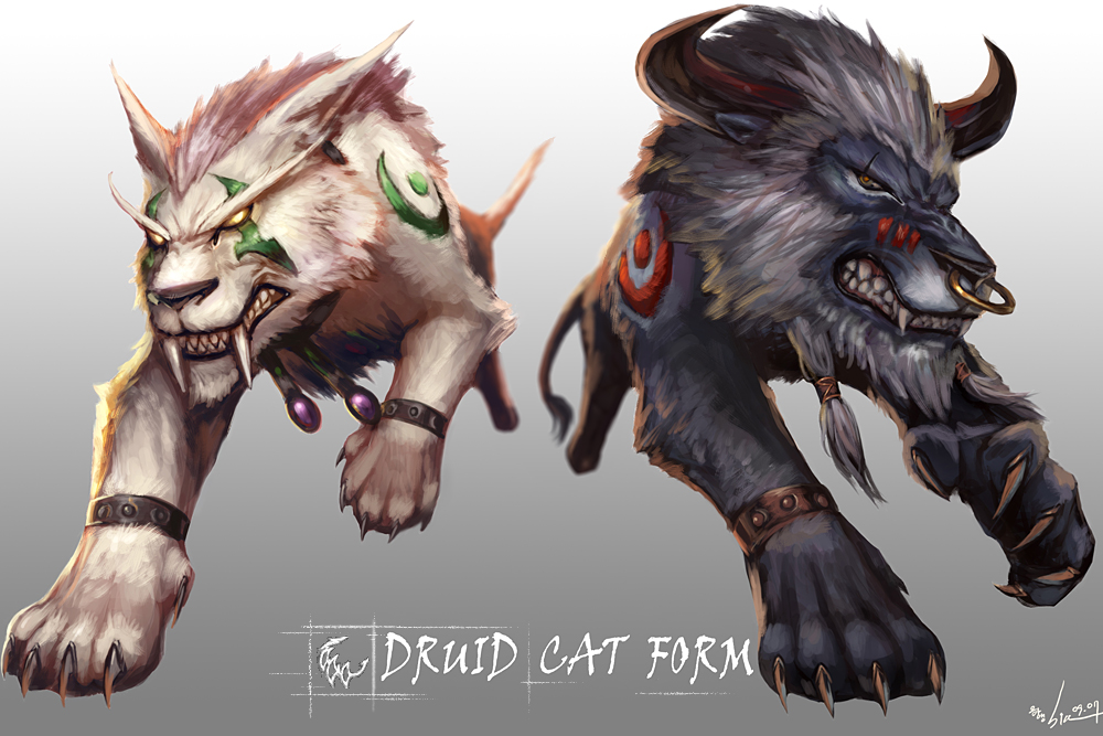 druid cat form by SiaKim on DeviantArt