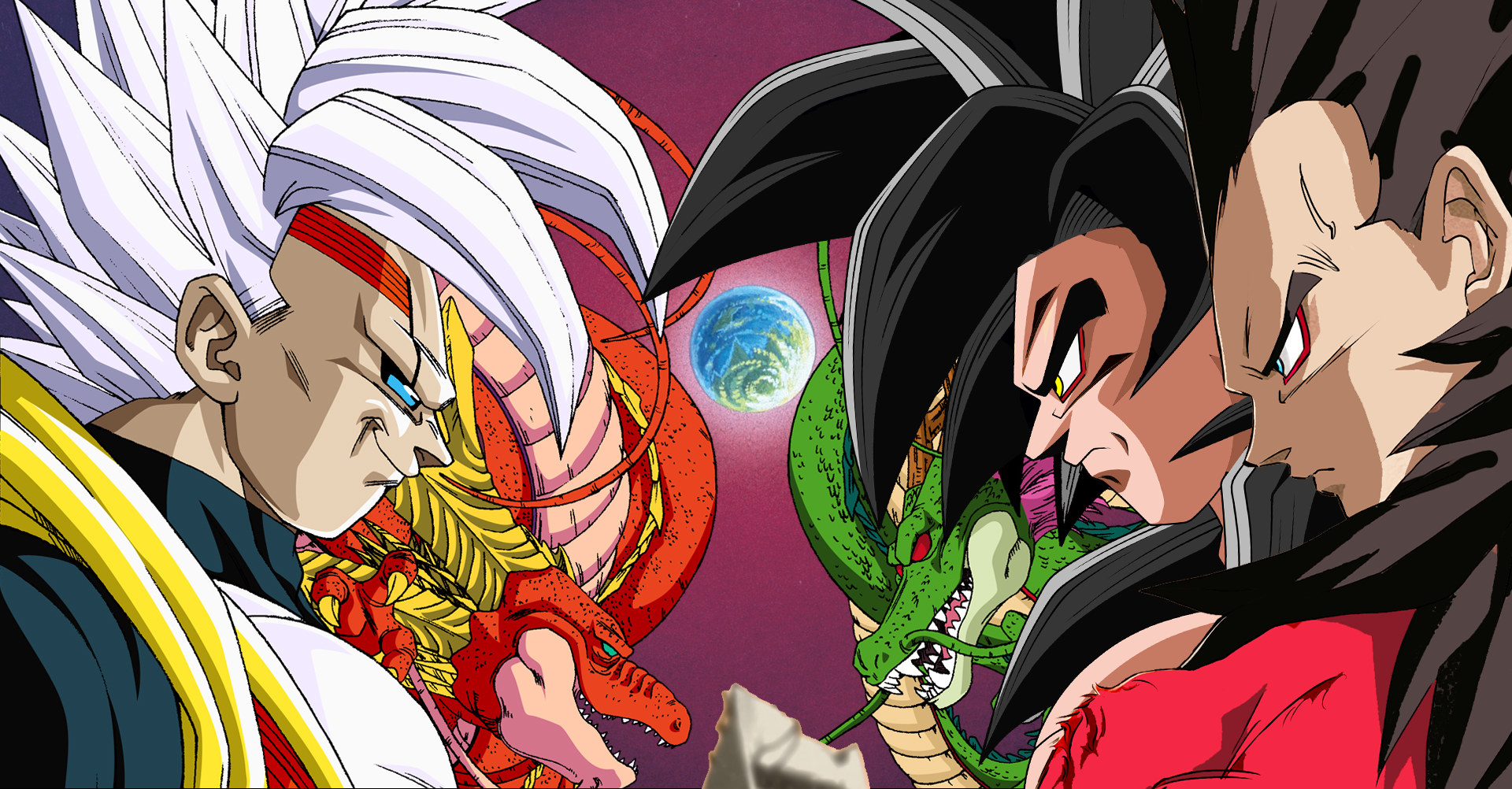 MADS Goku SSJ4 vs Baby Vegeta
