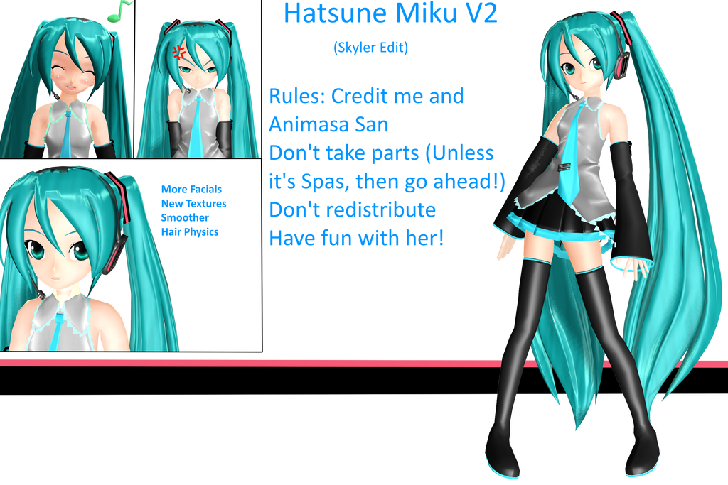 Animasa Animasa Miku v2 (Skyler Edit): Download! by PrincessSkyler on DeviantArt