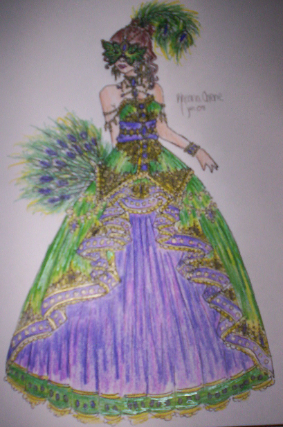 ::Marti Gras Ball Gown::