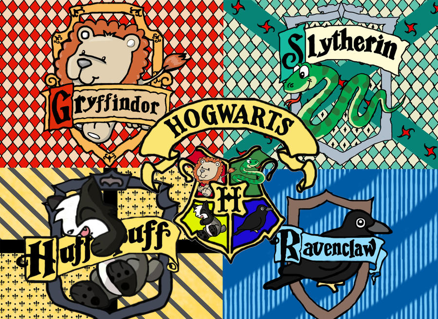 Cute Hogwarts Houses Wallpaper by MattieBoosh on DeviantArt