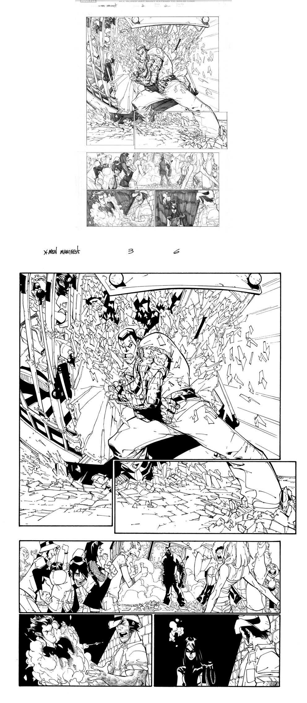 X-men manifest 3 pag 6 inks