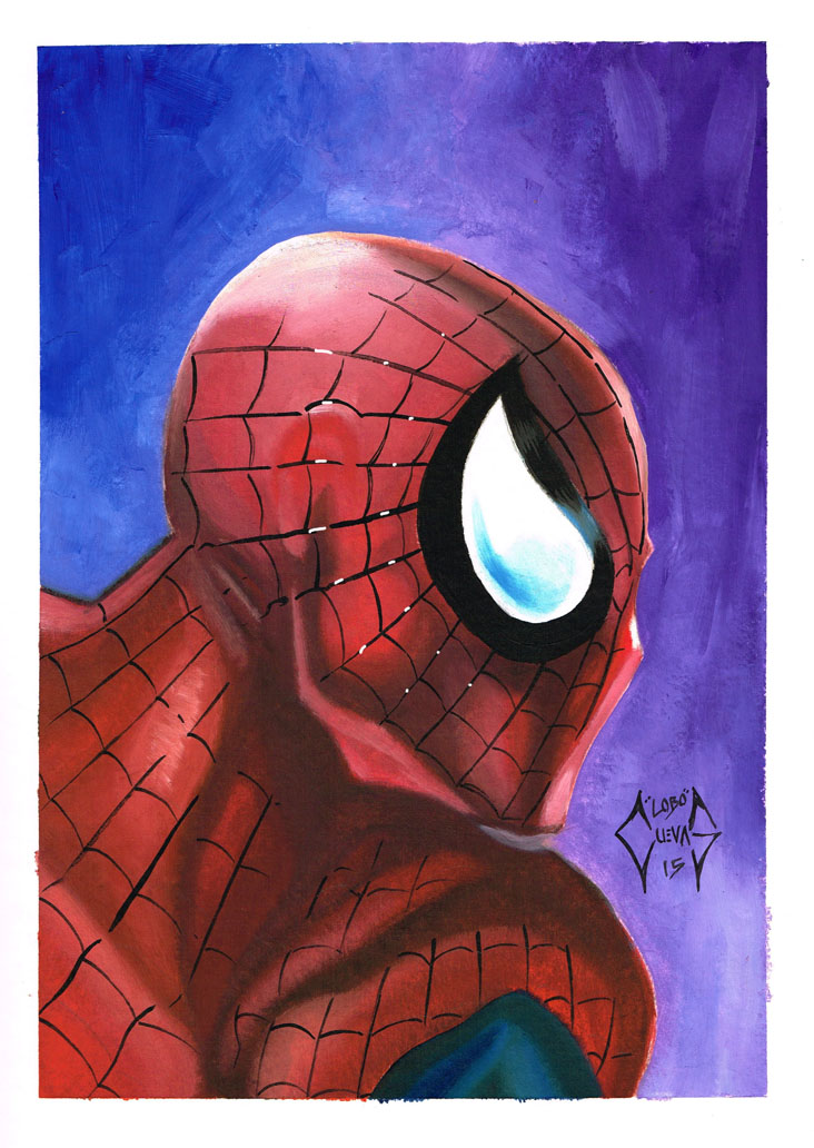 Oil painting Spiderman