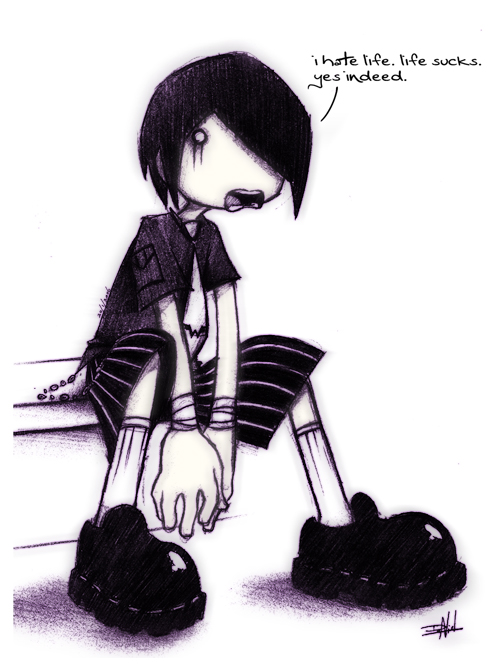 emo boy drawing alone by cinty34 on DeviantArt