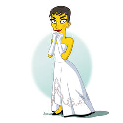 Audrey Hepburn Simpsonized