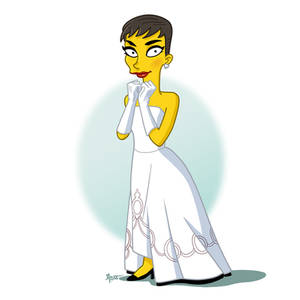 Audrey Hepburn Simpsonized