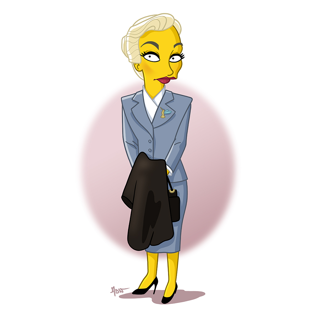 Kim Novak Simpsonized