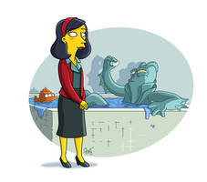 The Shape Of Water Simpsonized