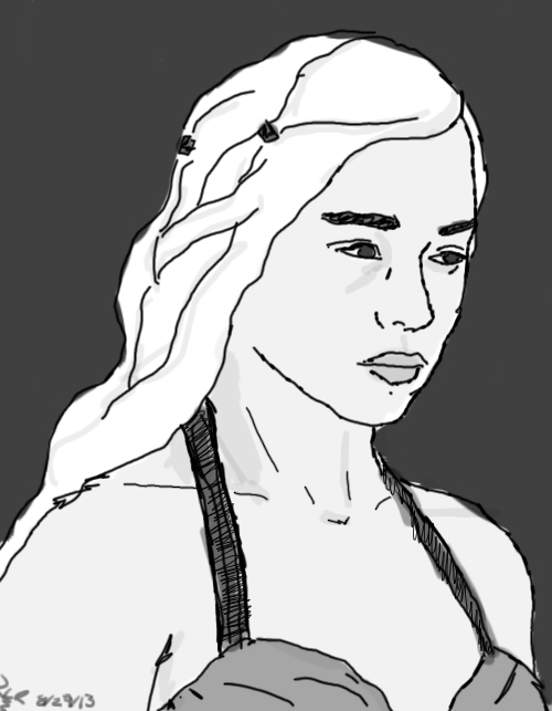 Daenerys Targaryen Grayscale