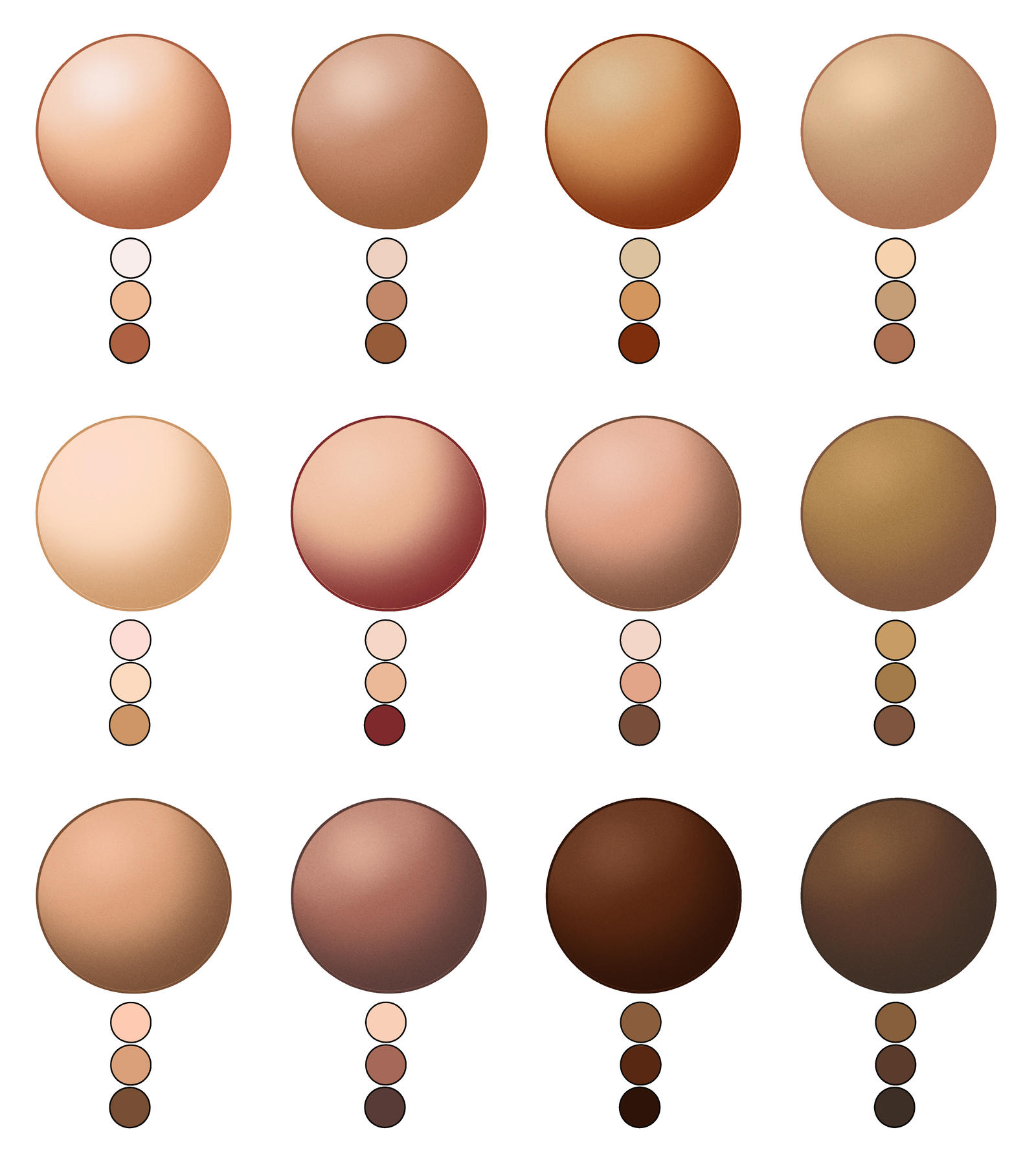 DRS Skin Colour Swatches