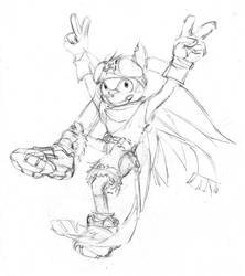 Sonic the adventurer - sketch