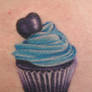 realistic cupcake in color