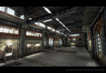 Old Factory Interior Low Poly