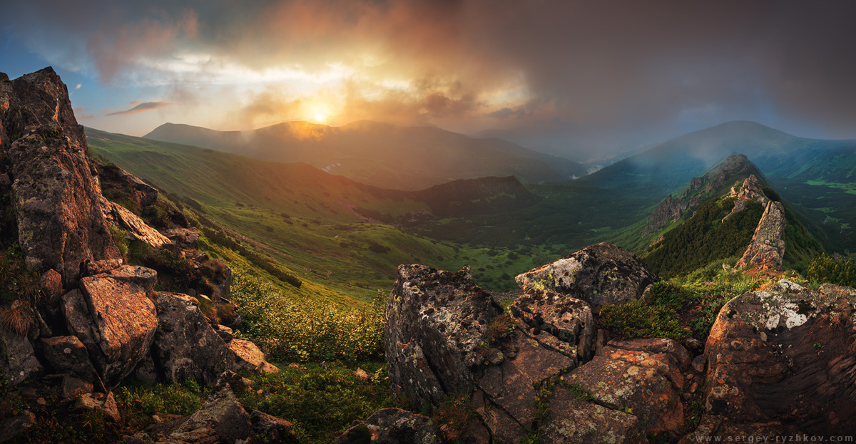 Sunset in Carpathian Mountains. Ukraine by Sergey-Ryzhkov Sunset in Carpathian Mountains. Ukraine by Sergey-Ryzhkov