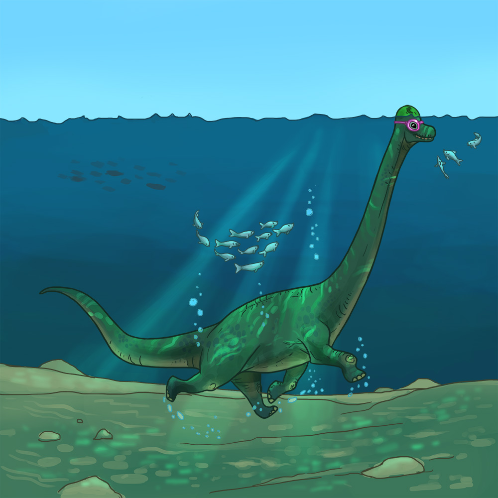Swimming Brachiosaurus