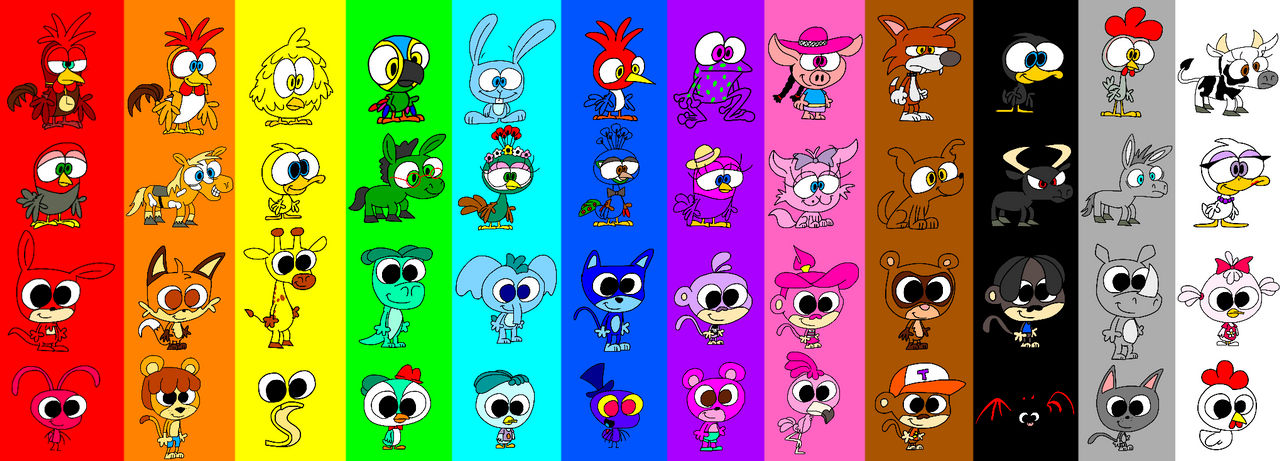 All Characters Color Colorful characters by imJDone on DeviantArt