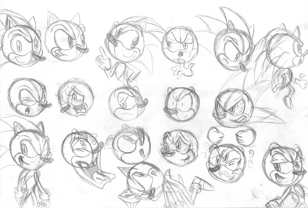 Sonic Expression Sheet by Cradow on DeviantArt