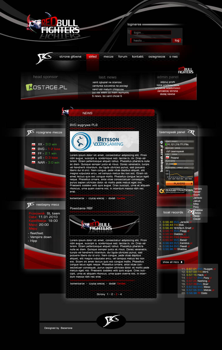 red bull layout by baserone on DeviantArt