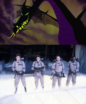 Ghostbusters vs maleficent in her dragon form