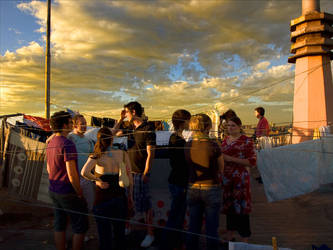 People on the roof